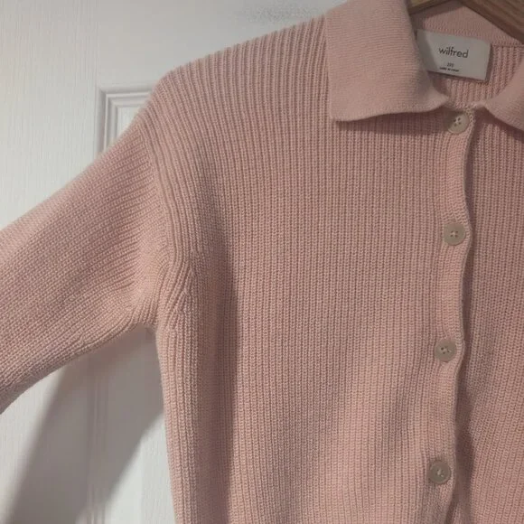Aritzia Wilfred | Nextdoor Sweater Merino Wool Cotton Cardigan - 2XS - Picture 9 of 10